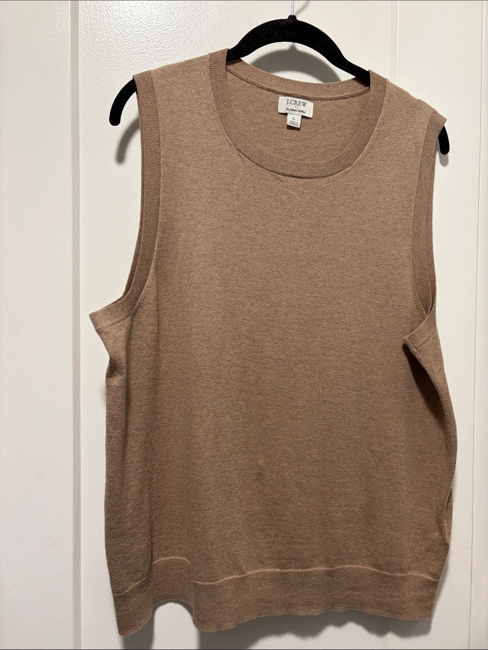 J. Crew Sleeveless Knit Tank in Camel Brown